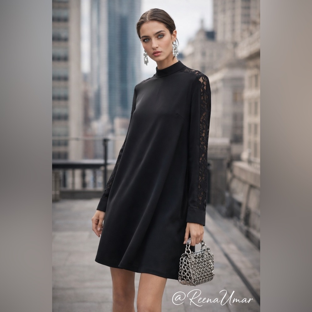 BCBGMAXAZRIA Black Long Sleeve Dress – Size XS
